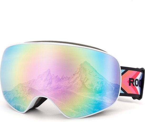 Rockbros dames skibril wit dubbele anti-fog lens