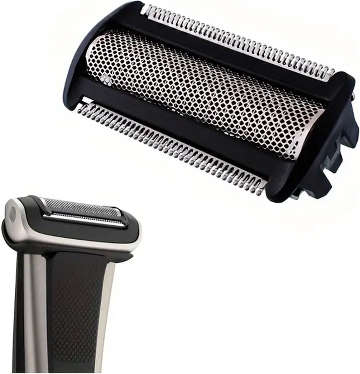 Vervangende Philips Bodygroom Foliekop - Compatibel met BG2000 en Modellen zoals BG2020, BG2022, BG2024, BG2025, BG2026, BG2028, BG2029, BG2030, BG2036, BG2038, BG2039 en BG2040 - Waterbestendig - Inclusief Schoonmaakborstel