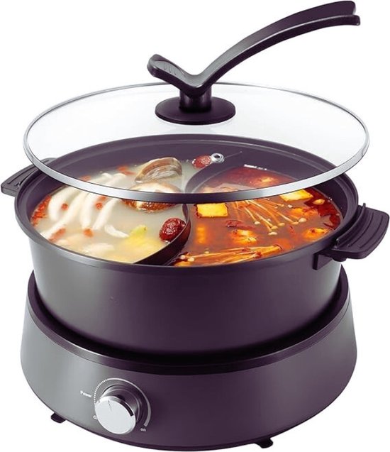 220 V 1600 W 24 Elétrica 2 em 1 Hotpot churrasco sem fumaça Máquina de