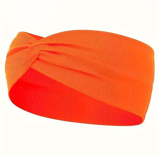 Haarband met knoop oranje - Koningsdag - feest - zomer - haar accessoire - party