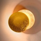 LED Moderne Wandlamp - Binnen 7W Gouden Wandlamp - Creatieve Eclipse Design Wandlamp - Eenvoudige Decoratieve Bedlamp - Geschikt voor Woonkamer Slaapkamer Trap - Ø20cm