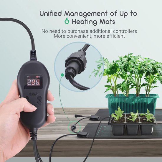 WADEO Verwarmingsmat voor Planten, [24 Uur Continue WADEO Verwarmingsmat voor Planten, [24 Uur Continue