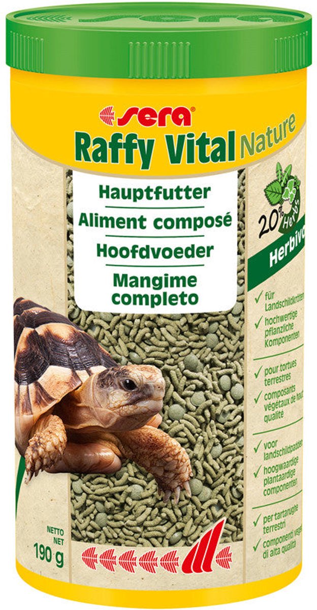 Sera Raffy Vital Nature - schildpaddenvoer - Mengvoeder voor alle landschildpadden - 1000 ml