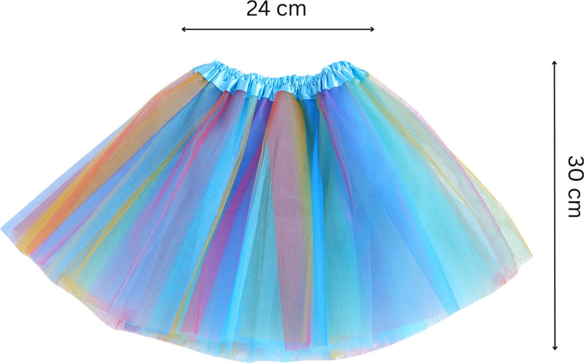 Joya Kids® Blauwe tutu met Vleugels en Staf | Tover fee Verkleedset voor Meisjes | Tutu verkleedkleding | Prinsessencape | Cape Set | Unicorn | Meisje Verkleedset | Carnvalskleding Halloween Meisjes | Met Staf, Vleugels en Tutu | Metallic Blauw — afbeelding 6