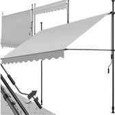 tectake - auvent à pince - Parasol - Auvent - Réglable - Parasol à pince - Parasol Balcon - 250 x 180 cm - gris clair - parasol