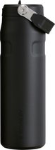 Stanley Flip Straw 2.0 Waterfles Met Rietje 0.7L - 10 Uur Koud - 2 Dagen Koud Met IJs - Roestvrijstalen Drinkfles - BPA Vrij - Lekvrij - Vaatwasserbestendig - Black