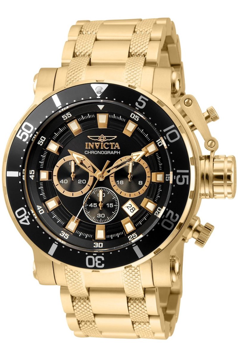 Invicta Coalition Forces 32720 Heren Horloge - Waterdicht - Analoog - Quartz Uurwerk - Roestvrij Staal met zwarte Wijzerplaat - 52mm