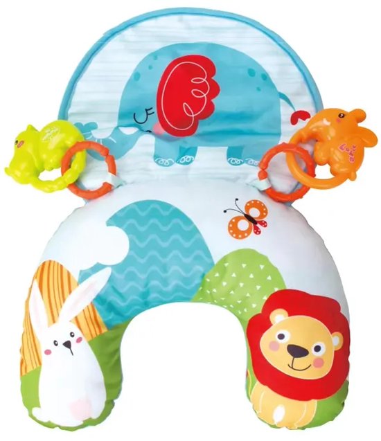 Te Amo - Tummy Time buikligtrainer - Activiteitenkussen voor baby's 1 , 2 Jaar - Montessori kussen voor gezonde ontwikkeling - Babygym Speelgoed - Blauw