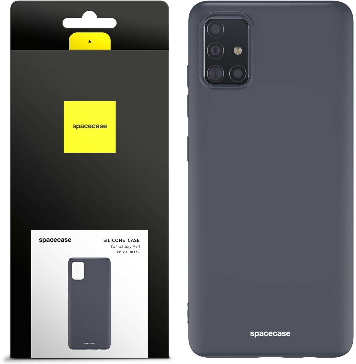 Spacecase Case Siliconen Hoes Voor Samsung Galaxy A71 Zwart
