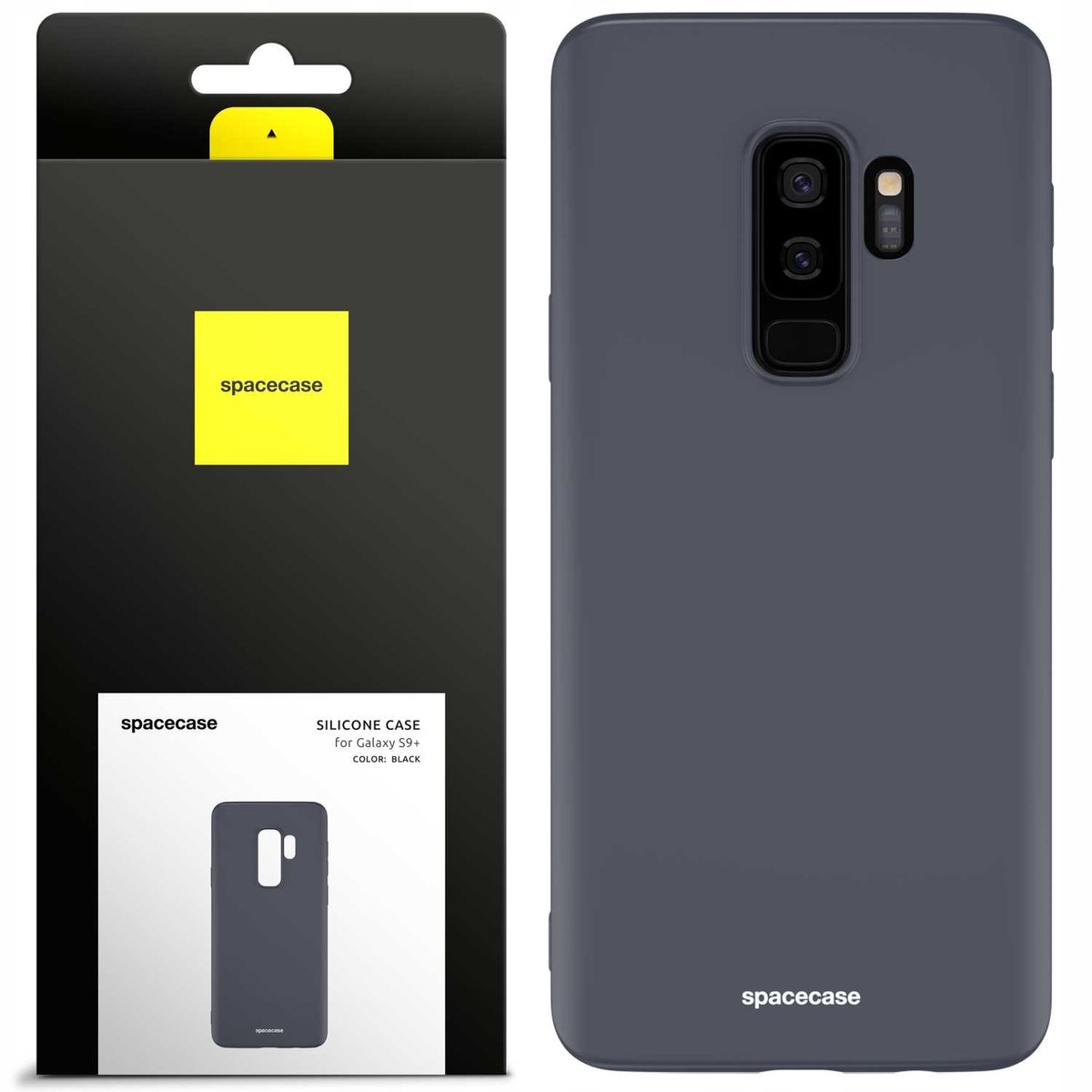Spacecase Siliconen Case Voor Galaxy S9+ Zwarte Case Cover