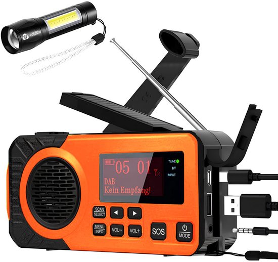 DAB+ noodradio met powerbank en zaklamp