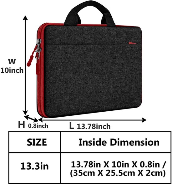 TECOOL Laptoptas 15-15.6 Inch - 360° Bescherming, Schoudertas Met Veel Opbergruimte