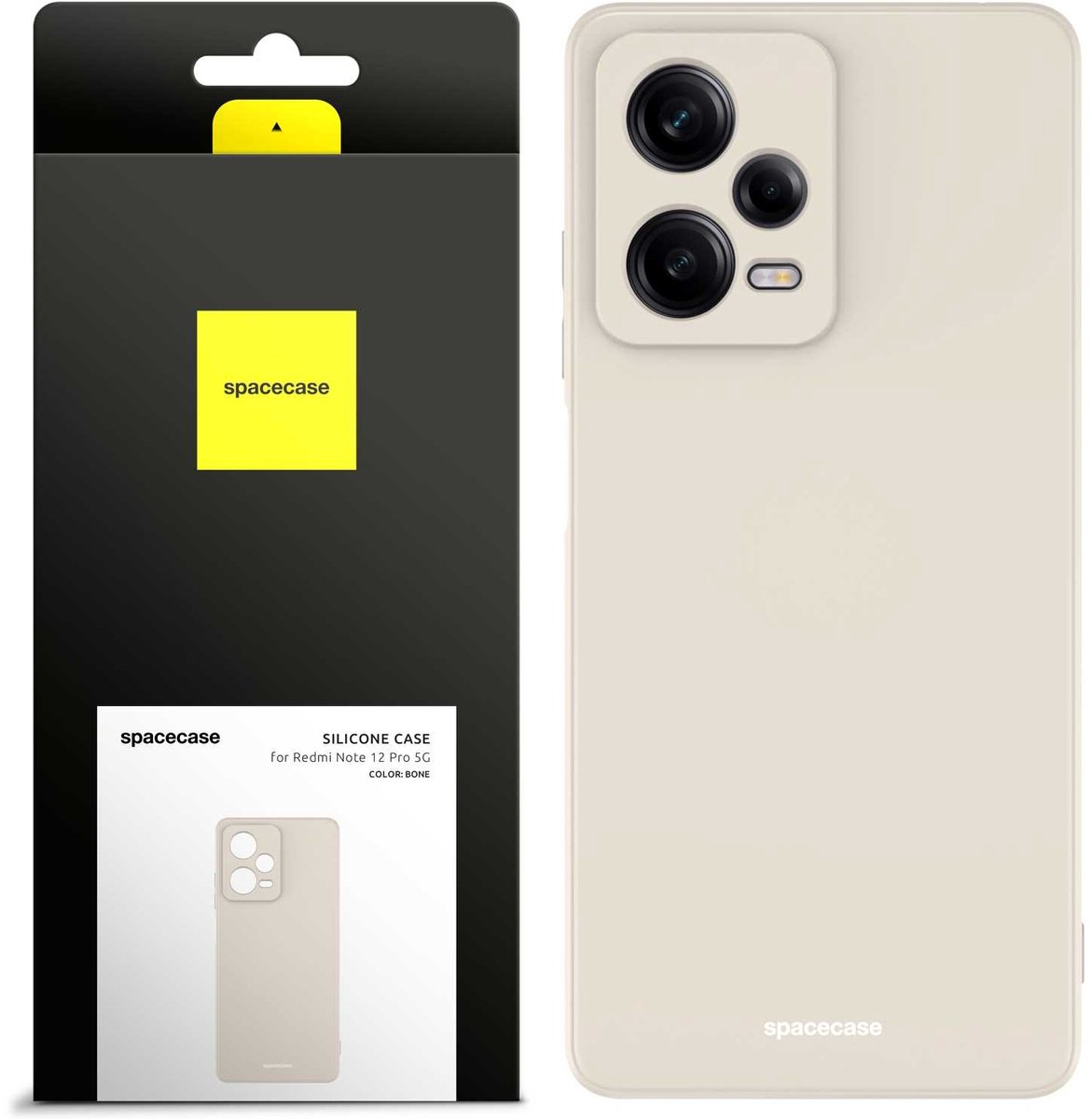 Spacecase Siliconen Hoesje Voor Xiaomi Redmi Note 12 Pro 5G Bone