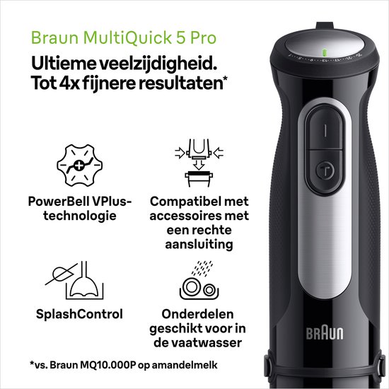 Braun MultiQuick 5 Pro MQ55.755M - Staafmixer - Zwart van Braun — afbeelding 5