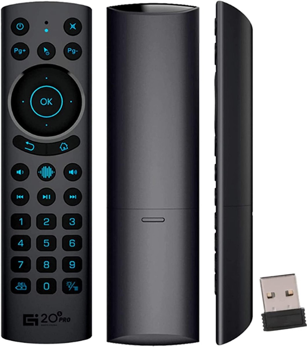 Bluetooth Afstandsbediening voor Smart TV en Mini PC met Spraakbediening