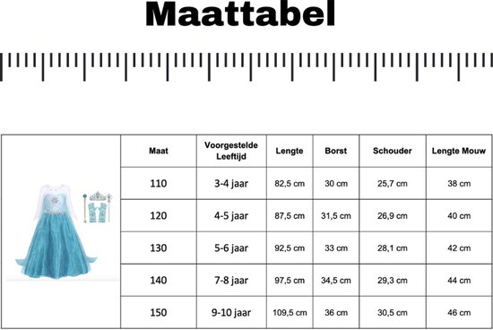 Joya Beauty® Robe Elsa Dress Up avec étoile | Glamour Robe avec traine | princesse robe fille | Robe Disney Robe d'habillage | Ensemble d' Accessoires de vêtements pour bébé GRATUIT | Bleu | Taille 98-104 (110)