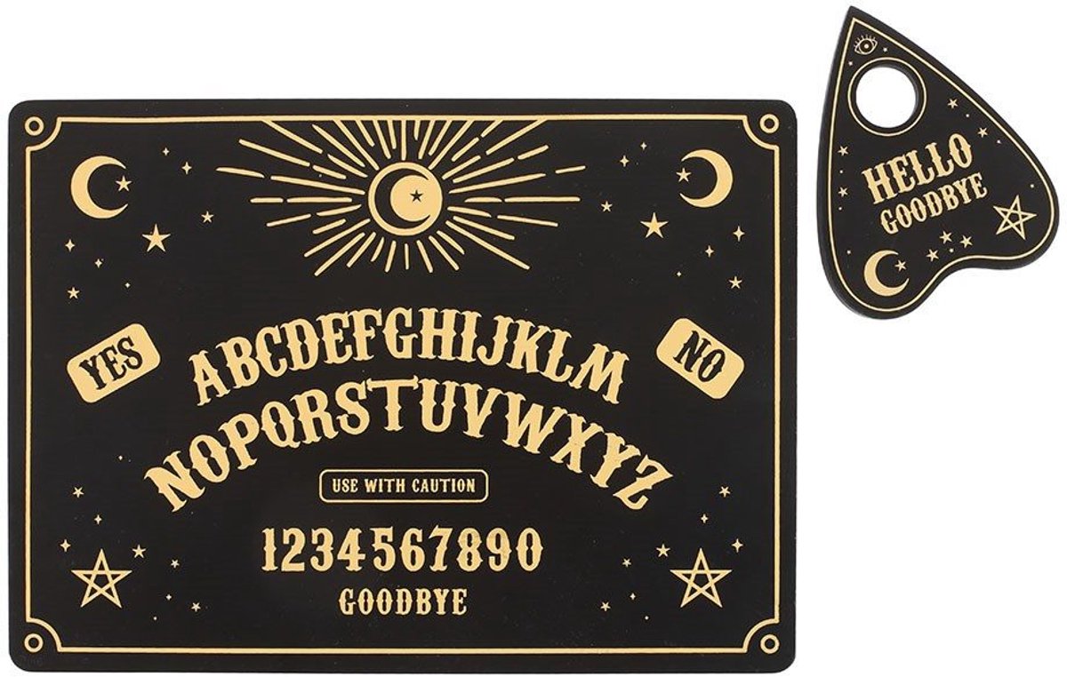 Something Different - Talking Board Placemat and coaster set Placemat - Zwart/Goudkleurig