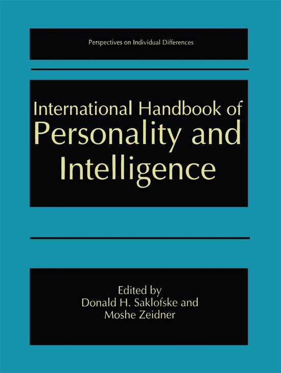 International Handbook of Personality and Intelligence - cover