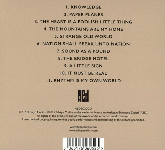 Edwyn Collins - Nation Shall Speak Unto Nation (CD)