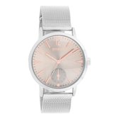 Montres OOZOO - Montre argentée avec bracelet en maille métallique argentée - C8617
