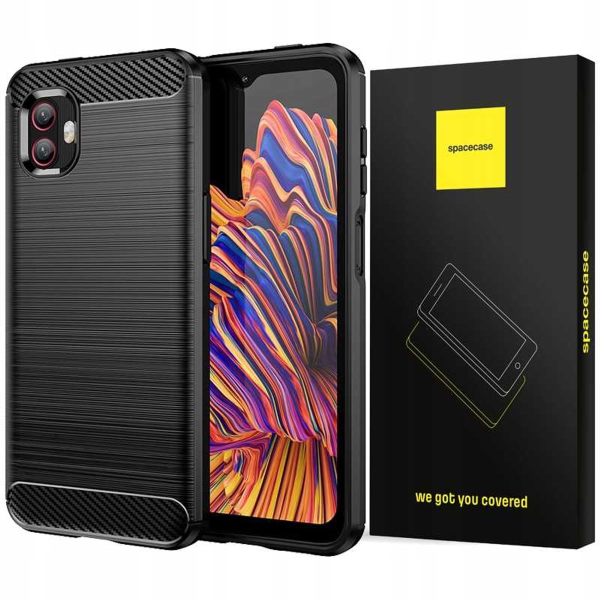 Spacecase Case Carbon X Cover 6 Pro Telefooncover Zwart