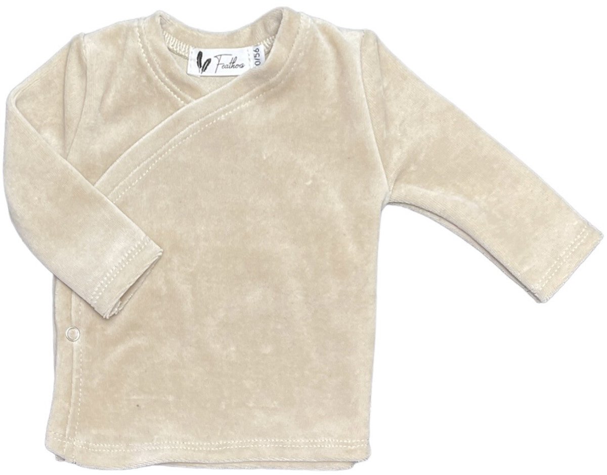 Overslagshirtje - Nicky - Light beige - maat 62/68