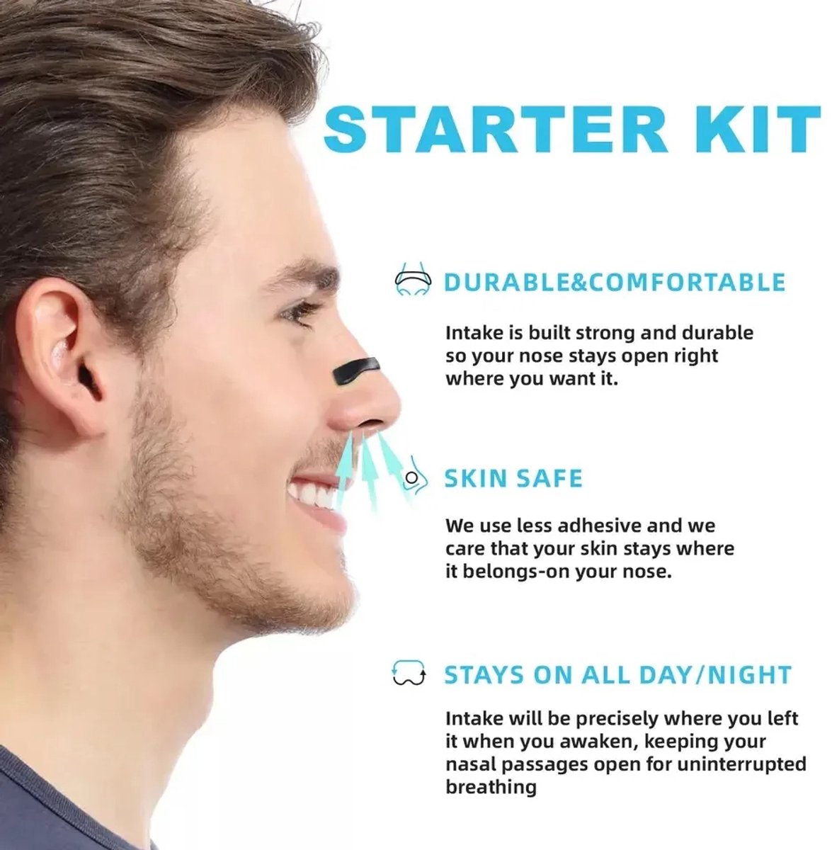 Kit Dilatateur Nasal Magnétique Anti-ronflement - Neuf Sous Blister, Pour Sport Et Sommeil