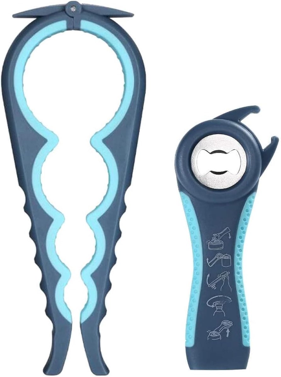 5-in-1 Multifunctionele Flesopener voor Artritis, Potopeners en Blikopeners