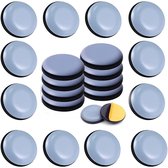 Patins de meubles en Téflon – Protections pour pieds de chaise – Ø 20 mm – avec clou – PTFE – 24 pièces – Pour 3 Chaises – Grijs