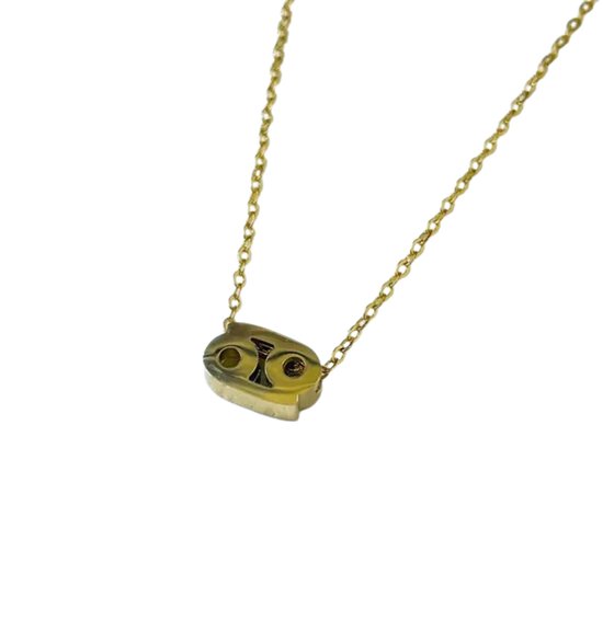 Collier Plux Fashion Cancer - Or - 2 mm/40 cm + extension 5 cm - Bijoux - Collier signe du zodiaque Cancer - Acier inoxydable - Bijoux bijou - Collier signe du Zodiac Cancer - Collier or femme - Collier avec pendentif - Acier inoxydable