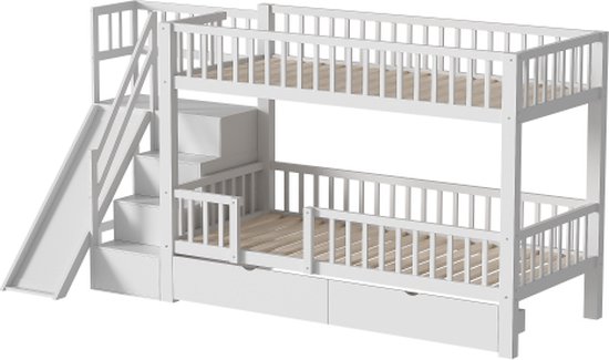 Idemon Stapelbed voor kinderen en jongeren, kinderbed, verdeeld