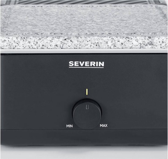Severin RG 2366 Black Line gourmetstel - Natuursteen en keramisch grilloppervlak - 8 Personen - Temperatuurinstelling - Vaatwasserbestendig - 8 Pannetjes met parkeerfunctie — afbeelding 2