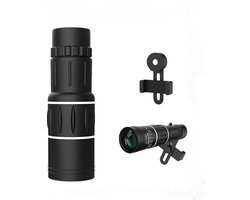 Monoculaire Telescoop - 16×52 - Spotting Scope Telescoop - Camera Lens voor Telefoon - Met mobiele telefoonhouder - zwart - Monoculaire telescoop voor smartphone - Voor Vogel Spotten, Reizen, Jagen
