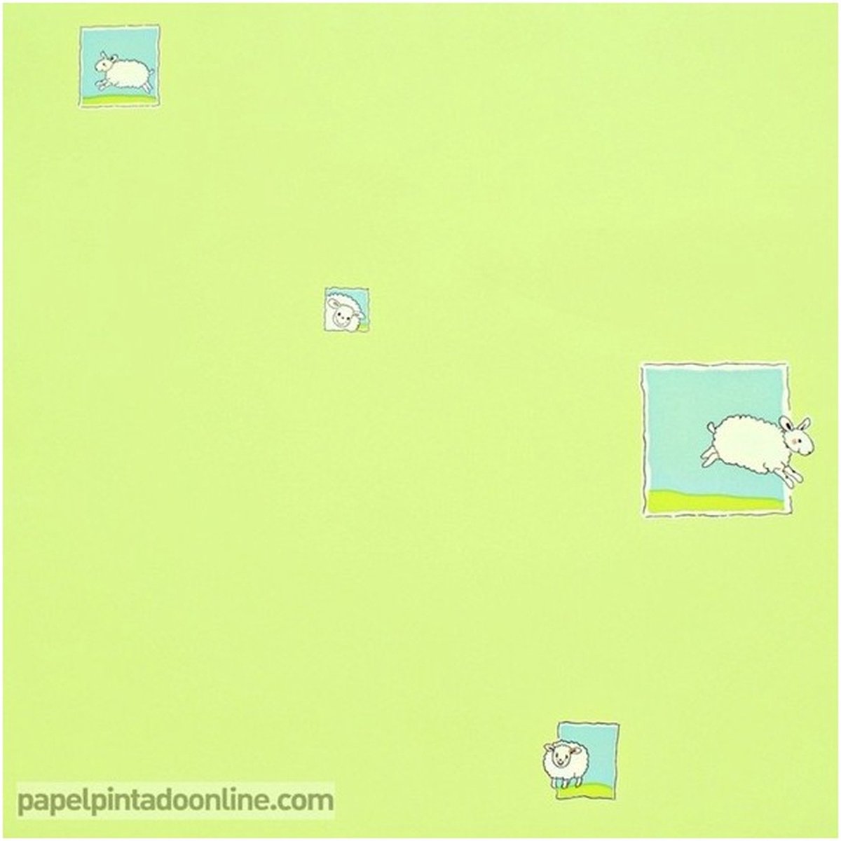 Four Friends - Behang Kinderkamer - Babykamer - Behangpapier - Kinderbehang - Schaapjes - 0,53 x 10,05M.