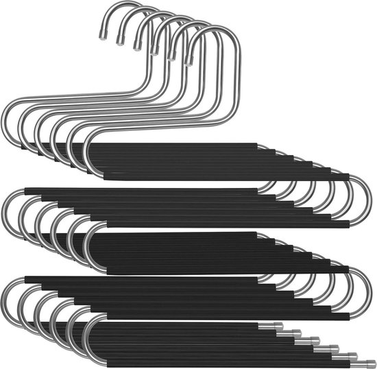SONGMICS Kleerhangers fluweel, set van 50, antislip, kleine stang voor stropdassen, 360° draaibare haak, 0,6 cm dik, ruimtebesparend, 43,5 cm lang, voor mantels, broeken, roségoud-lichtroze, CRF21PK50
