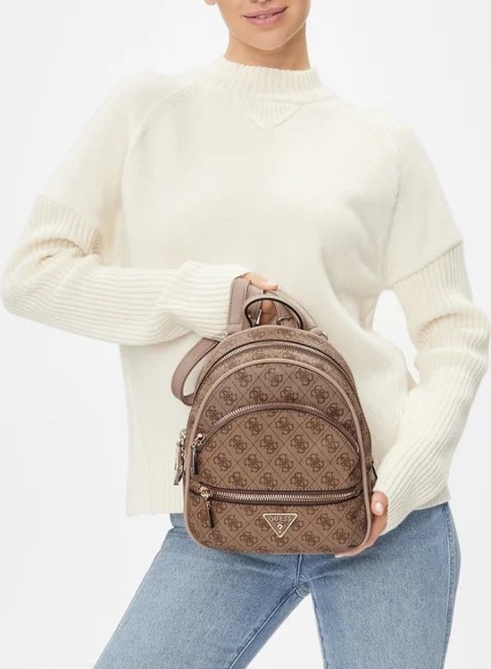 GUESS Sac à dos de loisirs Sac à dos Manhattan Backpack Latte Logo Beige