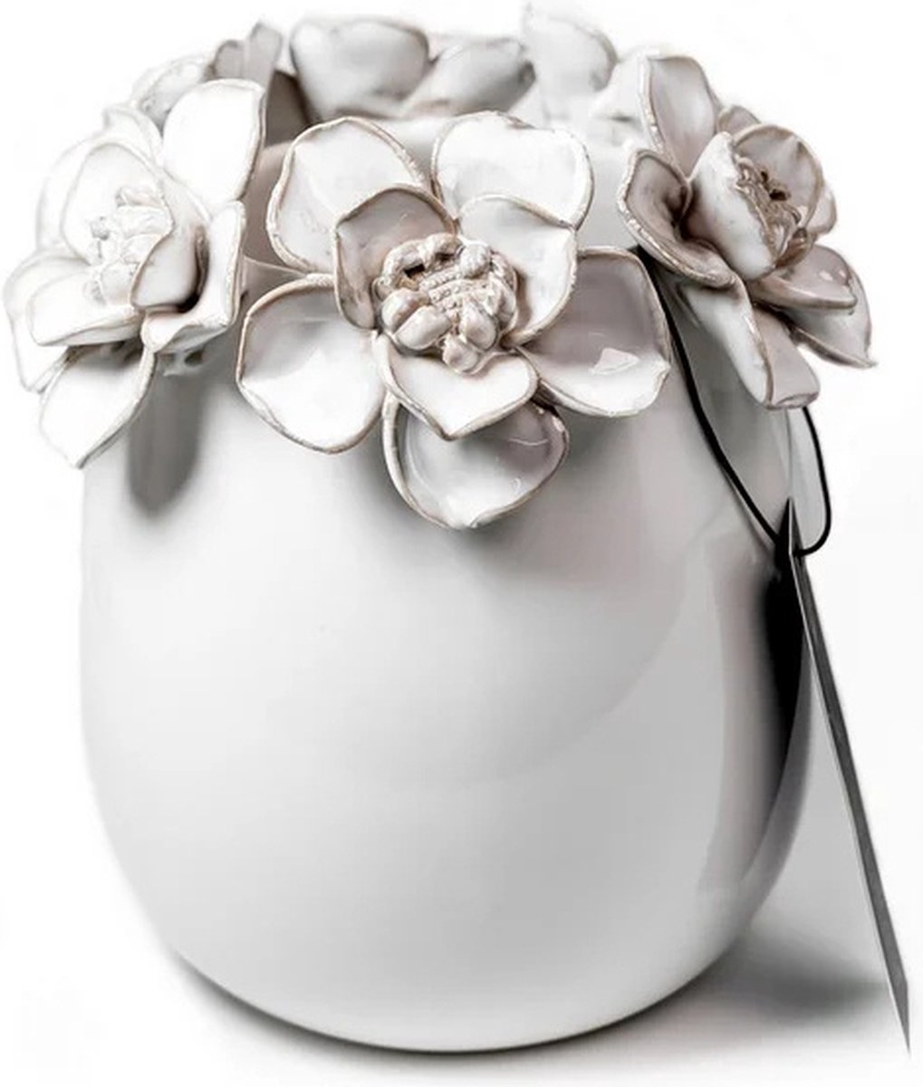 Villa Pottery Jolie Wit - 14 x 14 x 16 cm