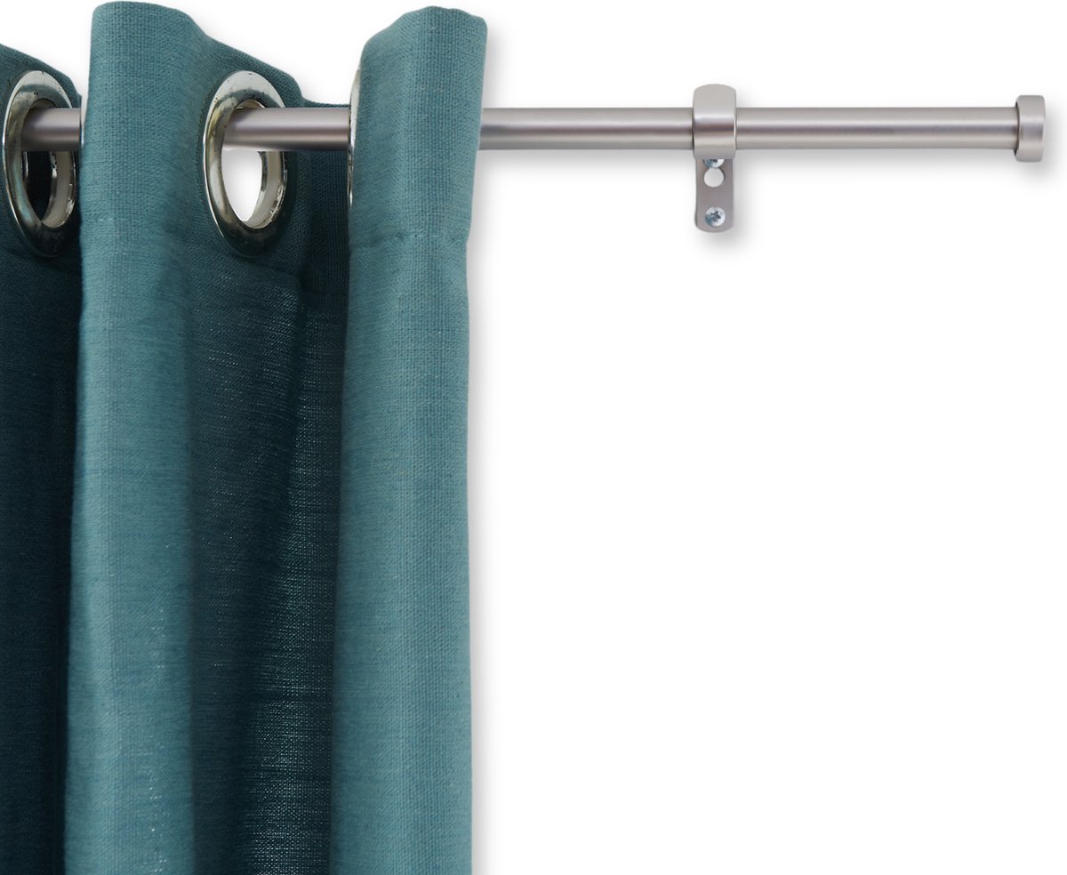ACAZA Gordijnroede, uittrekbaar, van 240 tot 360 cm, wandbevestiging, verstelbare stang, decoratief, voor ramen, staal, kleur zwart ACAZA Gordijnroede, uittrekbaar, van 240 tot 360 cm, wandbevestiging, verstelbare stang, decoratief, voor ramen, staal, kleur zwart