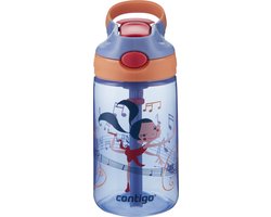 Contigo Gizmo Flip Autospout kinderdrinkfles met rietje, BPA-vrije waterfles, Violet Wink Dancer - 420ml