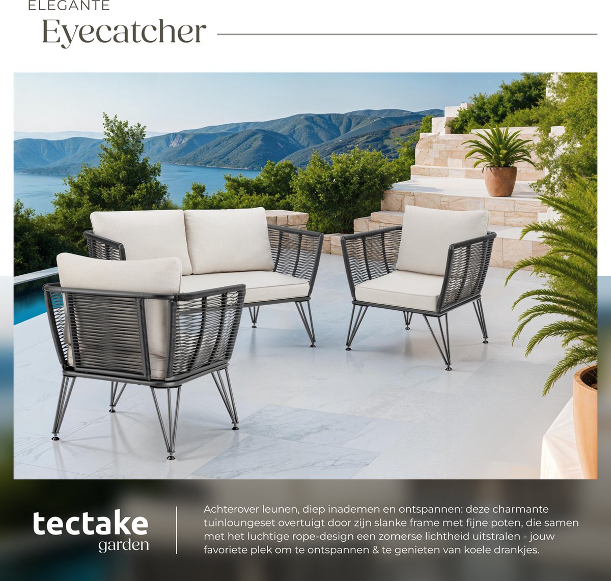 tectake tectake Sundo Loungeset - afbeelding 5