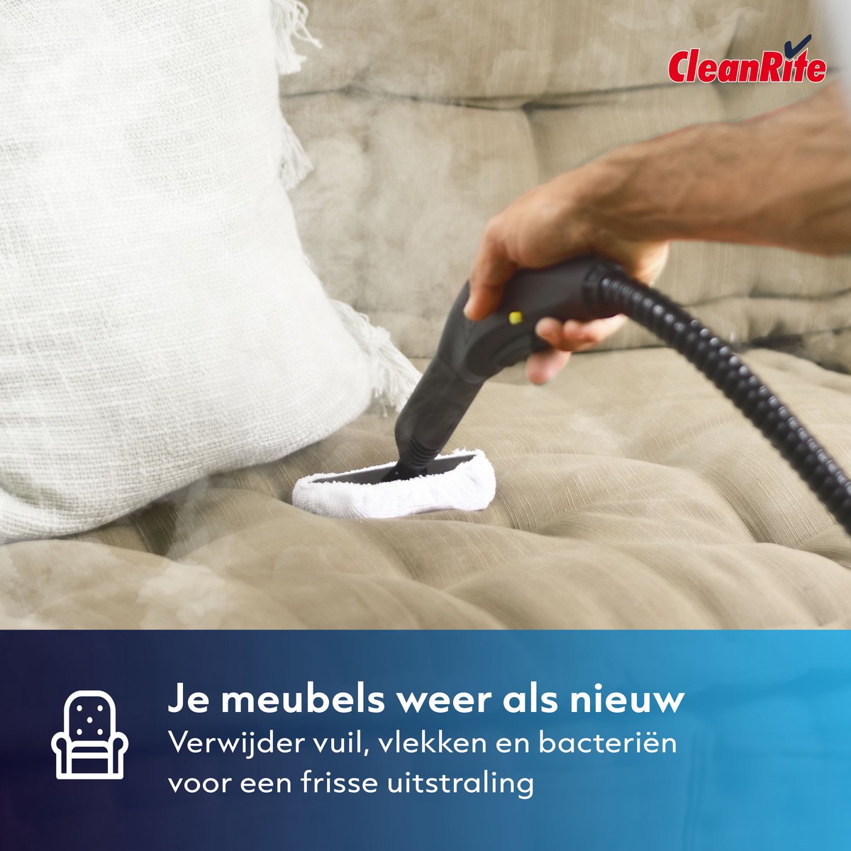 CleanRite Stoomreiniger Vloer 13-Delig - Bacteriënkiller thumbnail 8