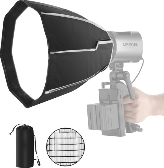 Neewer 30cm achthoekige softbox – quick folding – MS60/MS150B