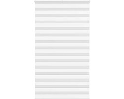 vidaXL - Zebra - rolgordijn - 130x200 - cm - stofbreedte - 125,9cm - polyester - wit
