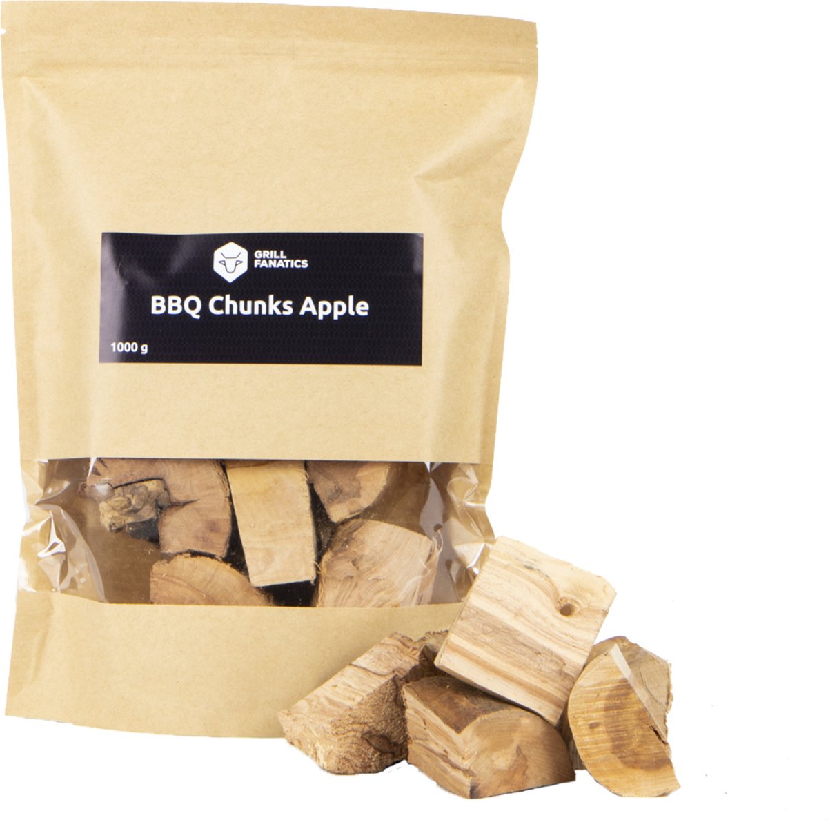 Grill Fanatics rookhout Rookchunks Appel 1 Kg - zak - blokjes
