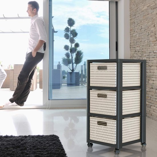 USM Haller Rolcontainer - 3 Schuiflades met organizer