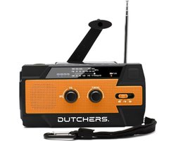 Dutchers® Noodradio 4000 mAh - Solar Opwindbaar - Opwindbare Radio - Survival - Dynmo en Zonnepaneel - Powerbank - Dynamo Radio - Zaklamp - Noodpakket - Telefoon opladen