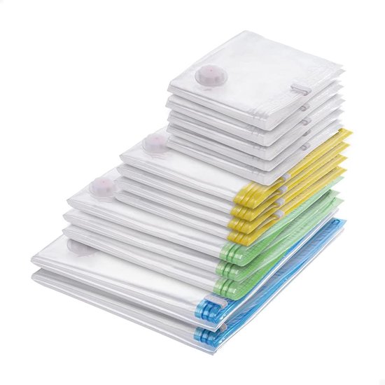 Goodivery ® Ruimtebesparende Vacuümopbergzakken voor Kleding en Beddengoed Set van 14 Stuks