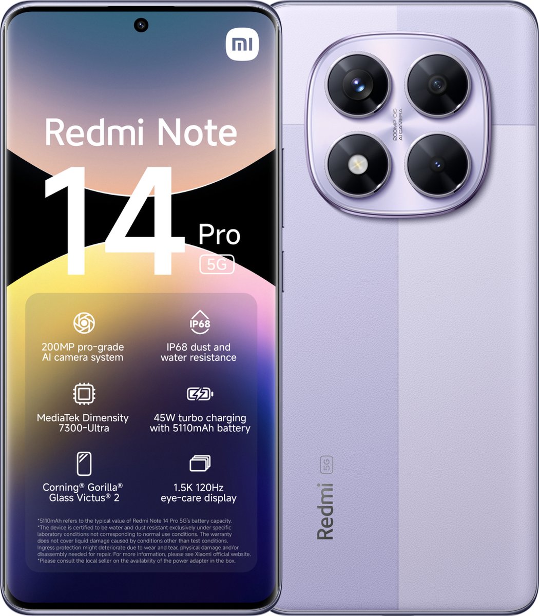 Redmi Note 14 Pro 5G Lavender Purple 8GB+256GB