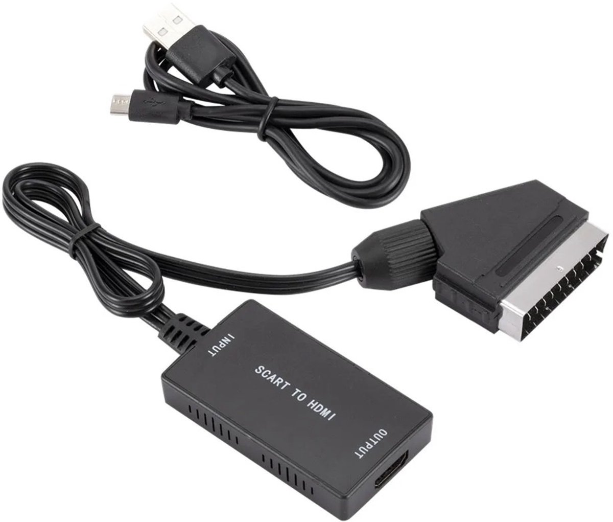 WiseGoods Premium - SCART Naar HDMI Converter - Adapter Kabel - 1080P/720P - Verbindt Oudere Apparaten Met Moderne Televisies