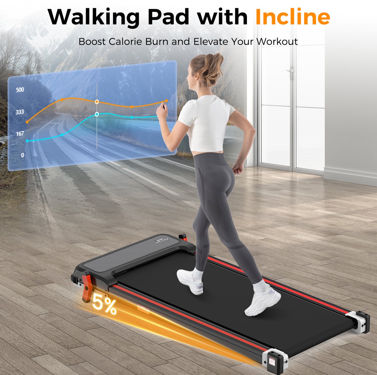 Afbeelding 3 van CITYSPORTS ZX3 Loopband - Wandelen Pad loopband - Massage loopband - compacte loopband Mini Walking Pad - 1-6KM/U